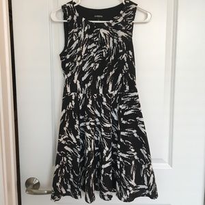 Express Black and White Floral Dress
